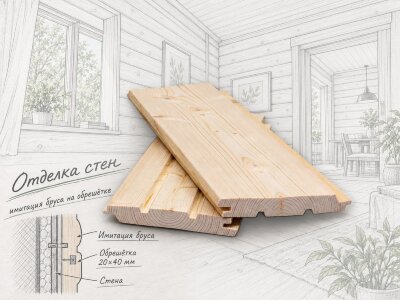 Имитация бруса из сосны 18х140 мм сорт A