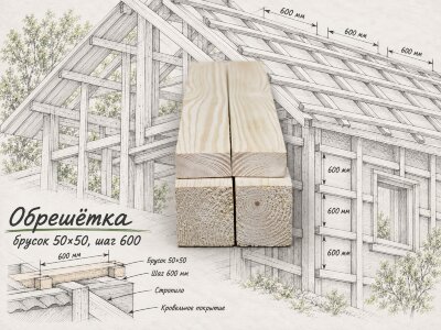 Строганный брусок из сосны 30x50 мм ГОСТ